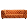The Madikizela - Orange Deep Buttoned Chesterfield Velvet Sofa