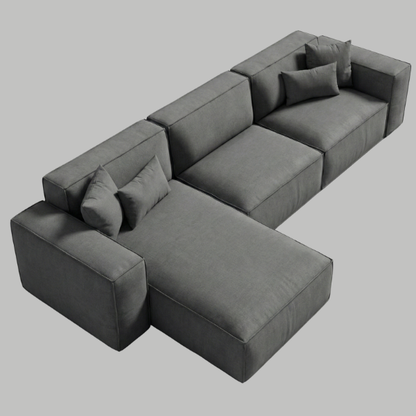 FrontEnd-600-x-600-px-88.png The Kathrada - Grey Modular Block L-Shape Sofa with Piping