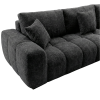 The Madiba - Charcoal Textured Chenille L-Shape Sectional Sofa